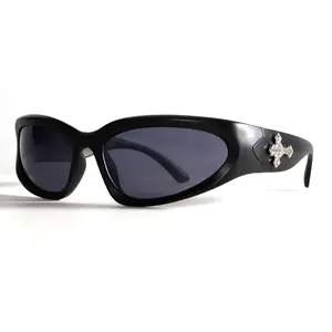 Wrap Around Sunglasses for Women Men Y2K Trendy Fashion Sun Glasses with UV Protection Ideal for Outdoor Activities