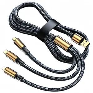 Multifunctional Charging Cable, Three-In-One USB C-Type to Micro USB Adapter, Lightning, Compatible with iPhone Samsung Xiaomi, Universal Fast Charger Converter, Super Fast Charging