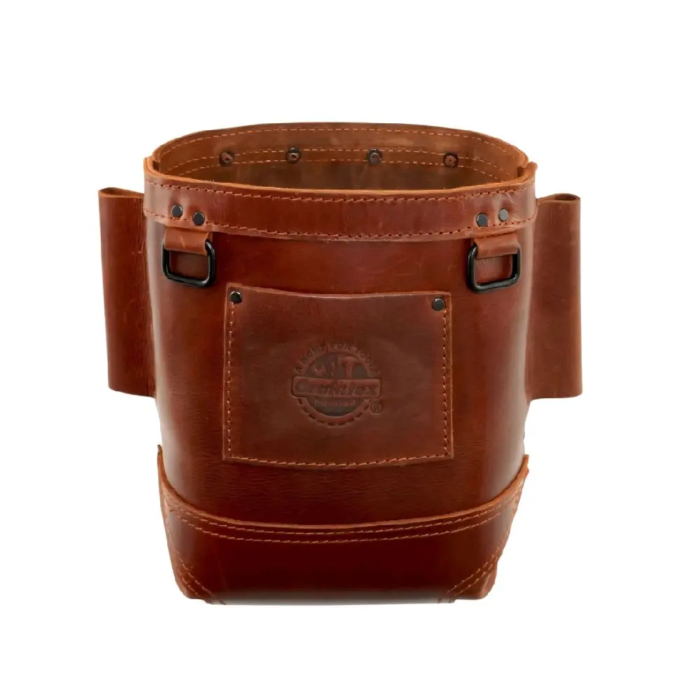 Ambassador Series Top Grain Leather Tool Organizing Bag, Chestnut Brown Nut and Bolt Organizer, Belt-Mounted Tool Bag, Belt-Mounted Tool Bags