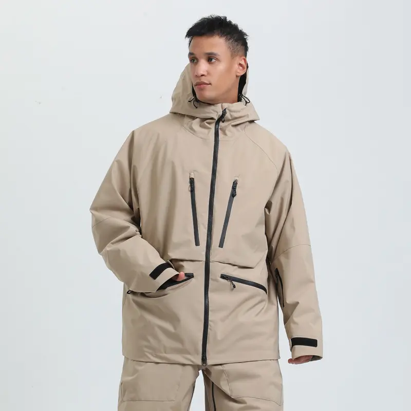 Men's Ski Jacket Winter Outdoor Sports Double Board Warm Breathable Waterproof Windproof Snowboard Jacket