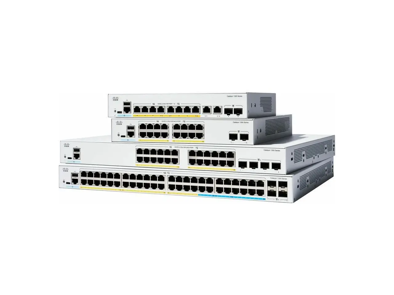 Cisco Catalyst 1300 C1300-8MGP-2X Layer 3 Switch, 8 Ports - Manageable - Gigabit Ethernet, 2.5 Gigabit Ethernet, 10 Gigabit Ethernet - 10/100/1000Base-T, 2.5GBase-T, 10GBase-X - 3 Layer Supported