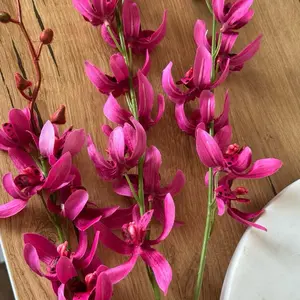 Orquídeas Vibrant Pink Orchids for Elegant Home Decor and Gifts Perfect for Any Occasion   3 piece