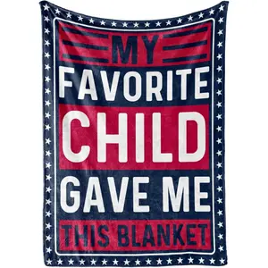 InnoBeta Gifts for Dad Who Wants Nothing, Dad Gifts, My Child Gave Me This Blanket, Throw Blanket