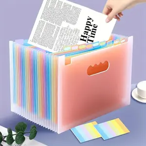 A4 Large Capacity Transparent Expandable Folder, Rainbow Accordion Bag Holds 2000 Sheets, Ideal for Office Home School Document Storage