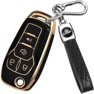 for Ford Key Fob Cover Soft TPU for Ford Fusion Key Fob Cover for 2021-2022 for Ford Bronco Flip Remote Key Fob