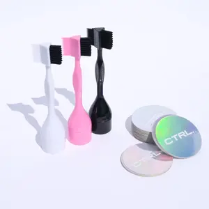 CTRL Travel Edge Styler Trio (Pack Of 3) - Heatless Styling Kit Hair Styling Tools for On-the-Go Haircare Compact Brush with Detachable Base Container