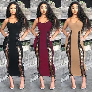 Women's sexy halter small V-neck dress slim-fit nightclub dress