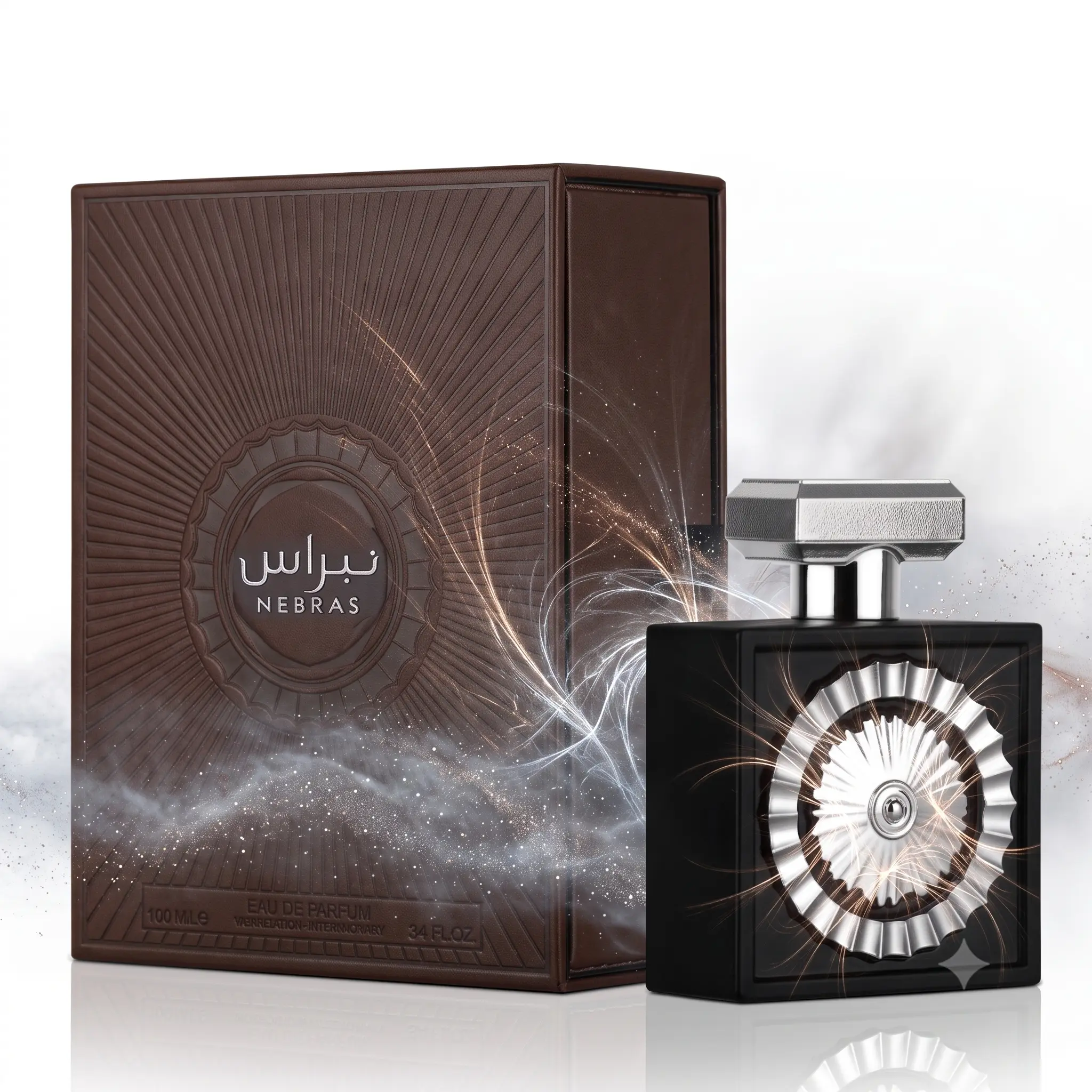 NEBRAS Perfume 100ml - Long Lasting Sweet Fruity Floral Fragrance, Luxury Middle Eastern EDP, Unique Silver Design Bottle for Women 3.4oz