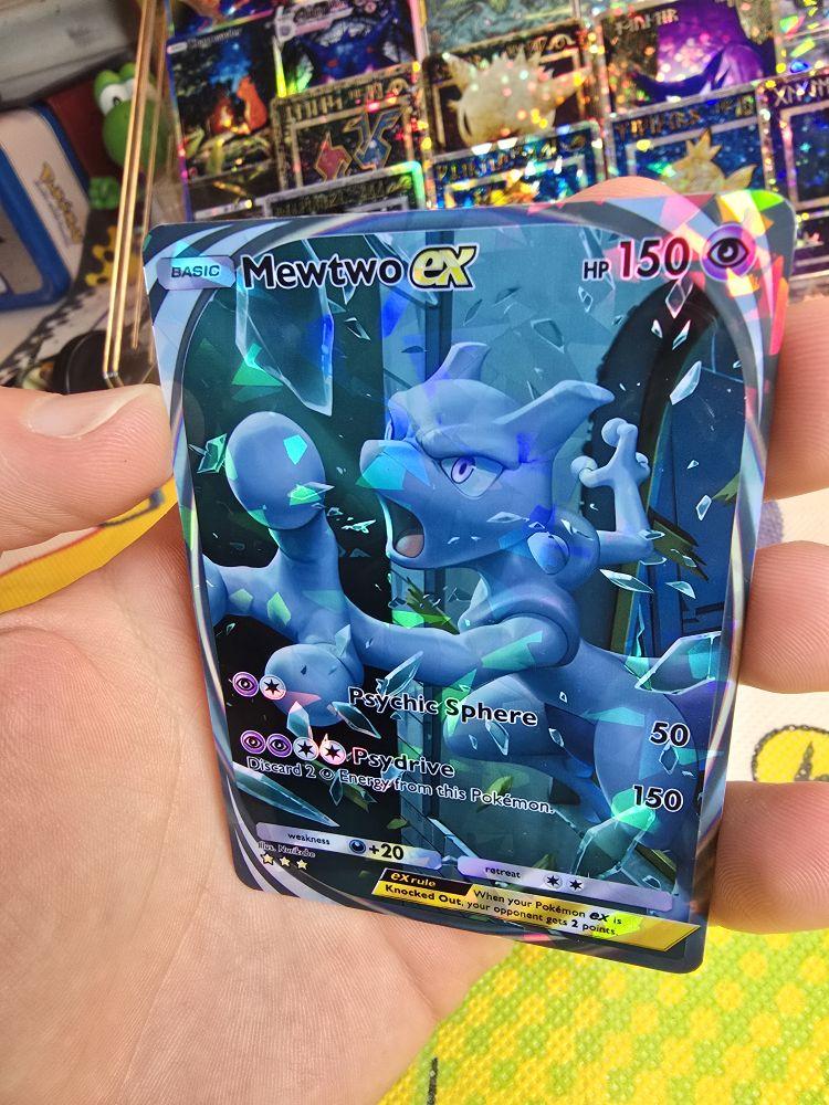 Mewtwo EX Fractal Glass Holo - Custom Pokemon Card - TCG Pocket Edition