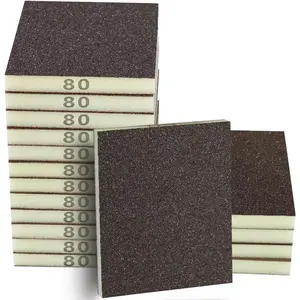 16 count 80 Grits Sanding Sponge Coarse Sanding Block, Washable and  Wet Dry Sandpaper Sponge, Sander Sponges for  Drywall Metal