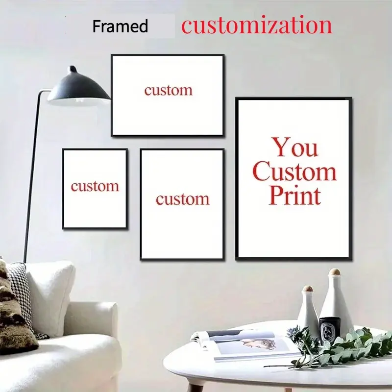2D Flat, 2D Flat, 1pc framed Custom , Custom  Any Size Framed Canvas Wall Art with Your Photo Picture for Living Room Decor Personalized Gift, for Wall Customized Gifts for Wedding Valentine'S Day Anniversary, Father's Day, Independence Day