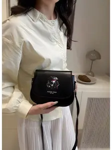 Jack Sparrow themed shoulder bag with decorative painting, available in multiple colors, perfect for back-to-school or New Year's gifts.