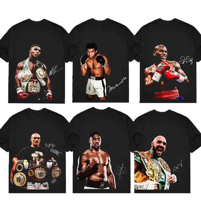 (Collection) Boxing Fighters T-shirt, Boxing Fighters Tee, Boxing Fan, Boxing Champion Sports Shirt, Menswear, Gift for Him Gift for Her