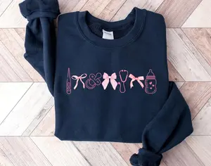 Coquette Mother Baby Nurse Sweatshirt – Cute Postpartum RN Crewneck Gift For Future NICU Nurses