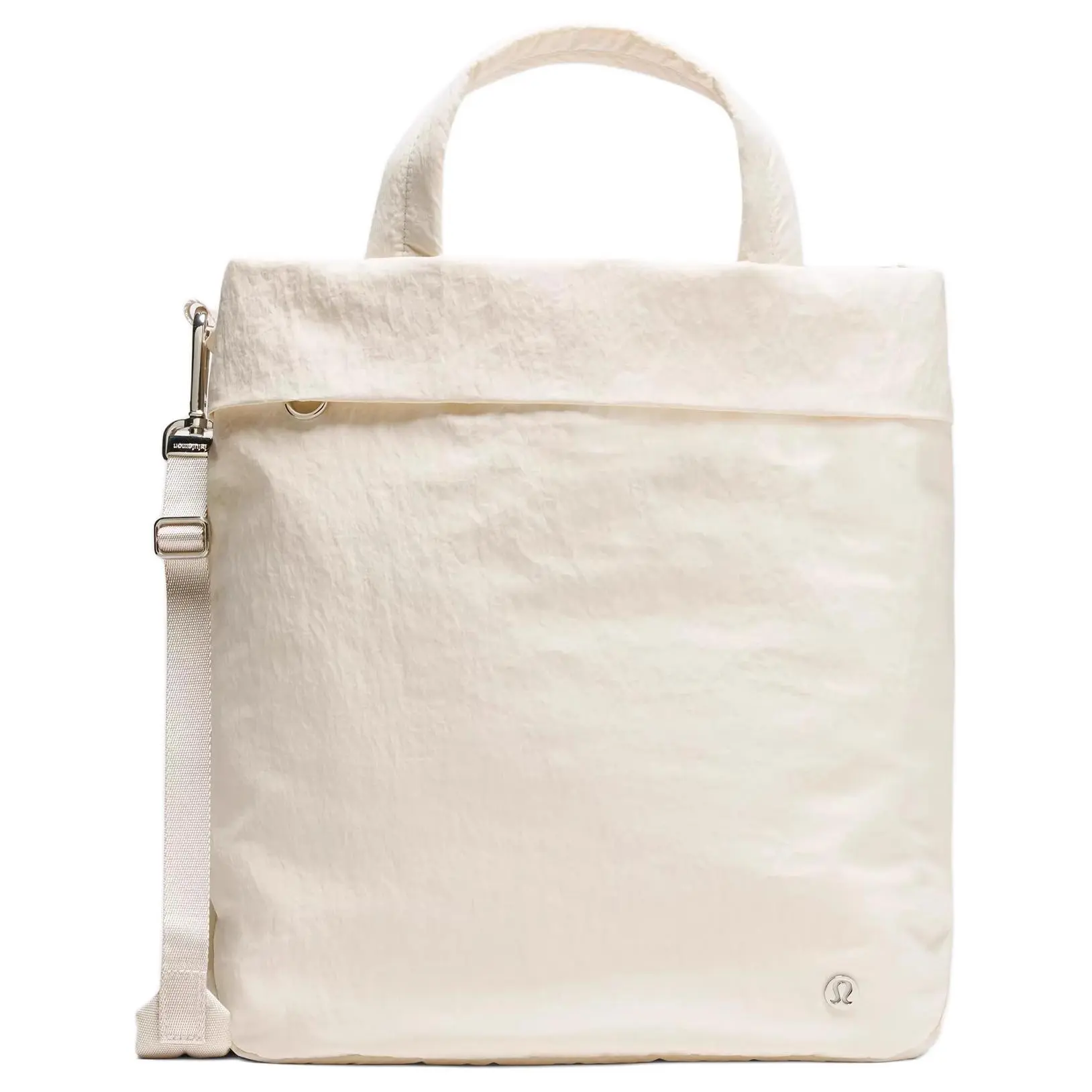 Women's Lululemon On My Level 20L Tote Bag - Reusable, Fashionable, Lightweight, Multi-Functional Textured Commuter Bag With Adjustable Straps In Light Ivory, Reusable Tote