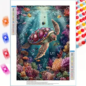 1pc, Adult 5D Diamond Painting Kit, Full Drill Animal Pattern Art Craft, Round Crystal DIY Project, Suitable for Beginners and Enthusiasts, Frameless Wall Decoration Gift, Bedroom Living Room Home Decor, Halloween Christmas Holiday Gift, 29.97cm*