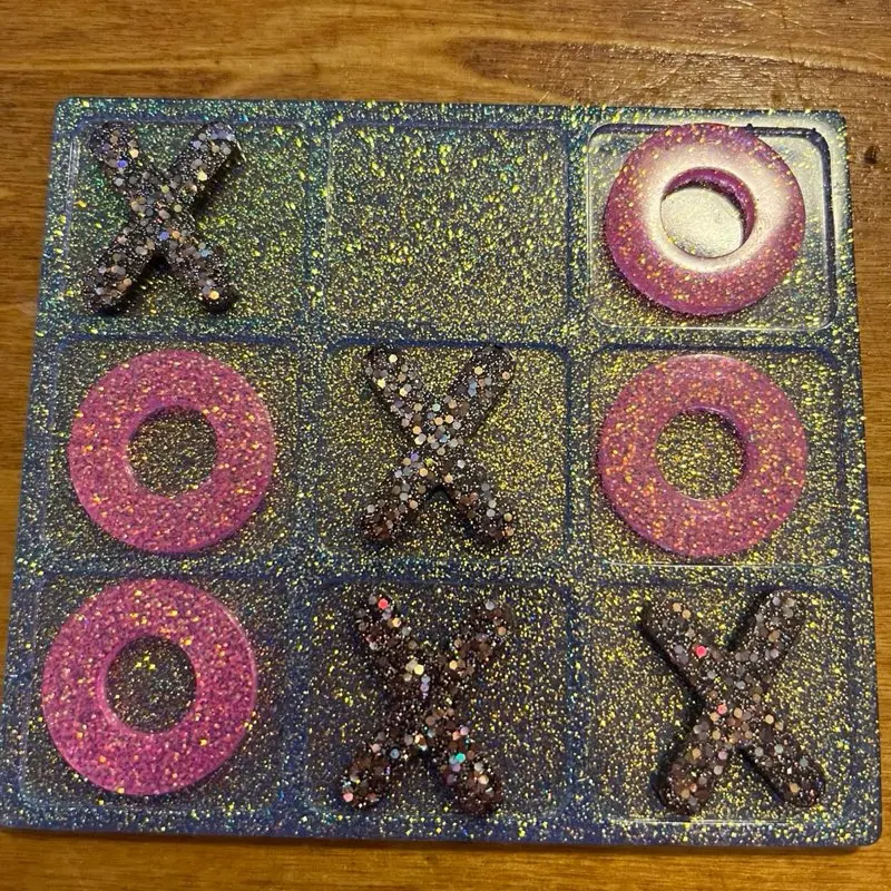 Customizable Resin Tic Tac Toe Game