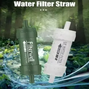 Portable Outdoor Survival Kit with Uf Filtration Water Purifier, Camping & Hiking Essential Gear, Lightweight Design for Emergency Use, Emergency Water Filter Straws
