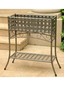 Mandalay Iron Rectangular Plant Stand