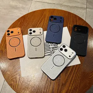 Phone Case - Magnetic Phone Case, Hands-Free Cooling Case, With Window, Summer Design, For Iphone 13/14/15/16/17 Pro Max