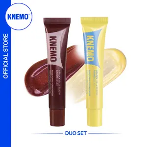 KNEMO Limited Edition Bungeoppang Lip Balm Duo - Hydrating & Tinted Jelly Serum with Luminous Shimmer, Pocket-Sized Lip Moisturizer, Beauty Products
