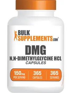 BulkSupplements DMG HCl (N,N-Dimethylglycine HCl) Capsules- DMG, Gluten Free, 150mg per Serving (365 Capsules - 365 Servings)