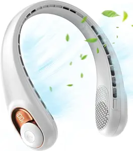 【New store limited time special offer】Portable Neck Fan/Long-Lasting 5200mAh Battery Operated 4H/Ultra-Quiet/Camping Gadgets 2024/USB Rechargeable Personal Fan/360° Cooling/3 Speeds Adjustment for Home, Office, Travel, Sports