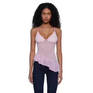 Flirty Attitude Lace Top - Pink Flirty Attitude Lace Top - Pink