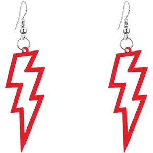 80s Neon Earrings Halloween Lightning Earrings Retro Acrylic Drop Dangle for Women 80's Party