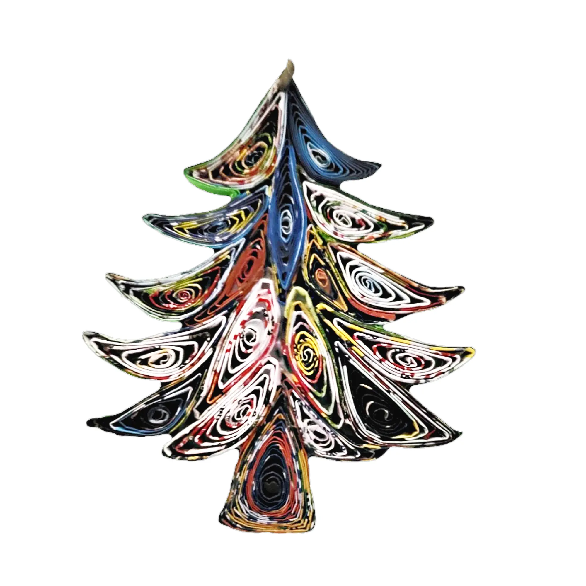 Pine Tree, Quilling Ornament, Handmade from Recycled Magazines