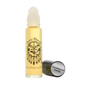 Auric Blends Sandalwood Vanilla Perfume Oil 0.33oz | Vegan, Alcohol-Free, Long-Lasting Roll-On
