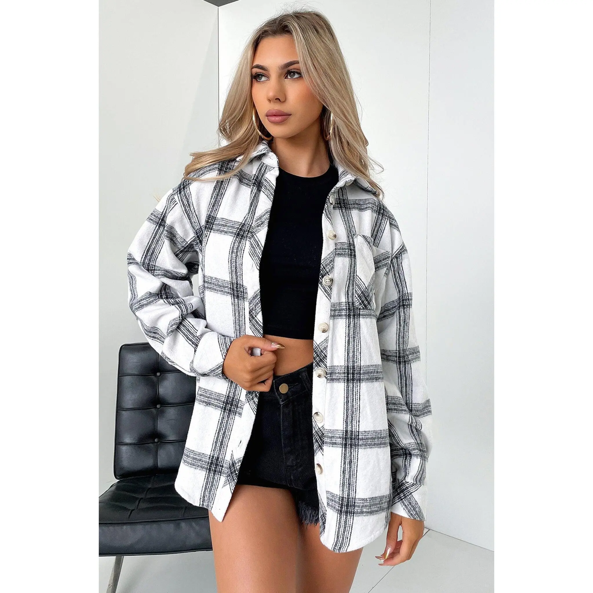 Denver Flannel Shirt - White Plaid