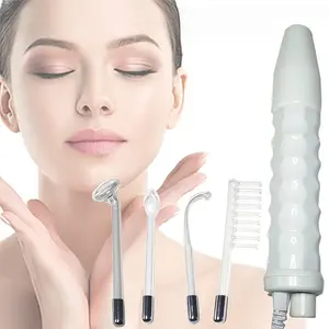 US standard plug, multifunctional 4-in-1 facial care device high-frequency facial stick, portable high-frequency facial beauty device, suitable for women's facial, head, and neck care equipment, Halloween gift, Christmas gift