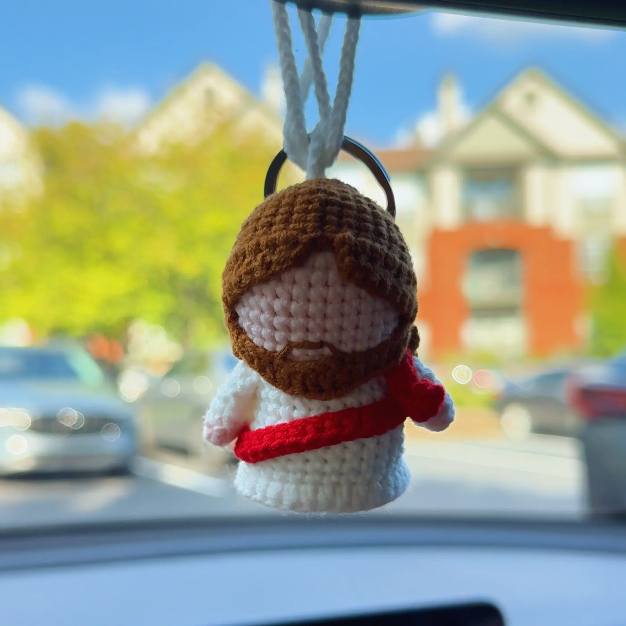 Handmade Crochet Mini Jesus - Handcrafted Design for Decor & Gifts - Crochet Technique, Compact Size, Unique Charm - Ideal for Gifting and Home Decor