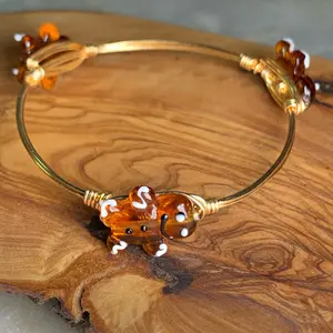 Gingerbread Man Bangle - Festive Party Accessory