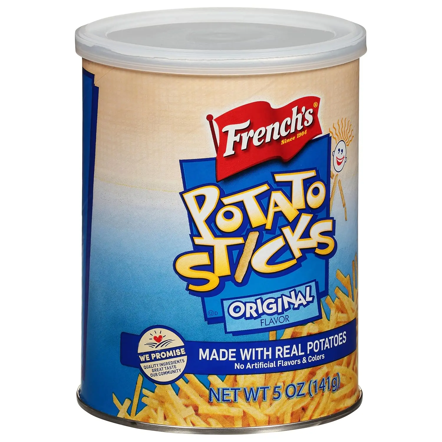 French's Original Potato Sticks - 5 oz Low Fat Chilled Crisps & Puffed Snacks, Ready-to-Eat Potato Chips, Party Snacks for All Ages