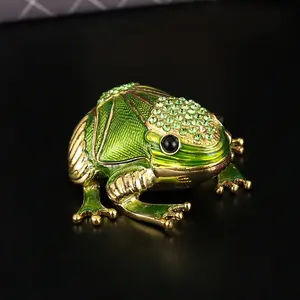 Fantasy Enamel Frog Jewelry Box, Ideal Gift and Home Decor, Perfect Small Jewelry Organizer, Trendy Desktop Accent