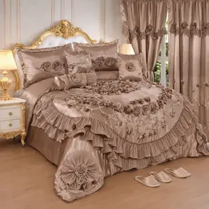 Luxury taupe royal bedding set
