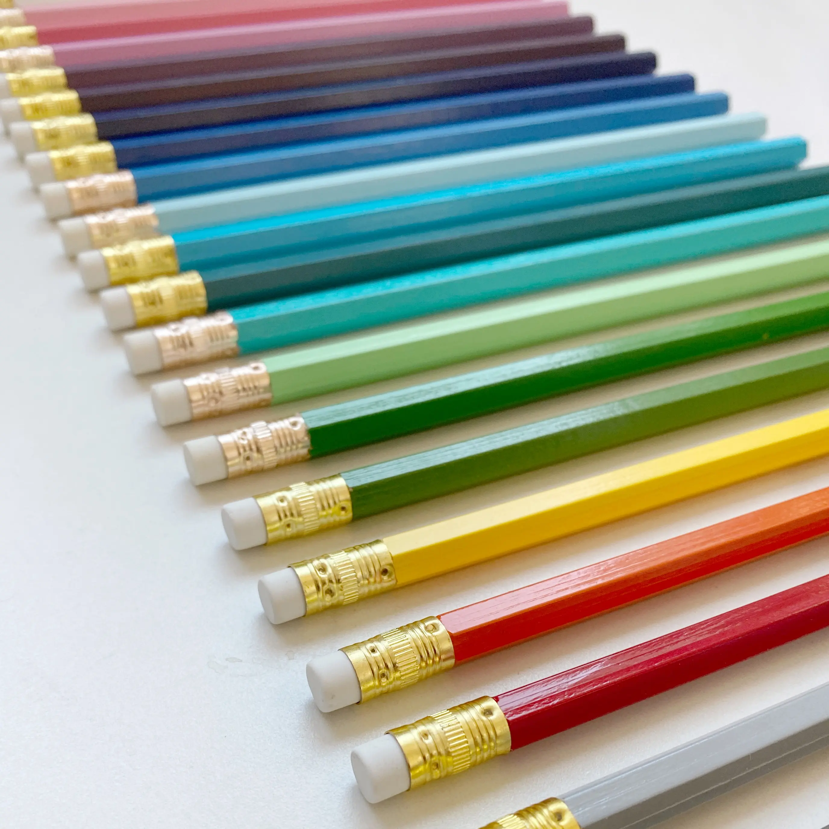 25 Personalized Pencils gold foil;  Hexagonal #2 Pencils, Hand Pressed, Suitable for Various Occasions