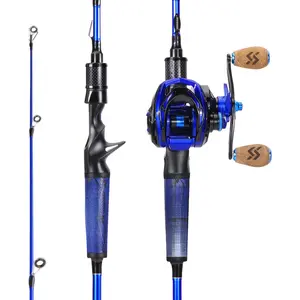 One Bass Fishing Rod and Reel Combo, IM7 Graphite 2 Pc Blank Baitcasting Combo, Spinning Rod with Super Polymer Handle