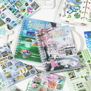 2 Styles 30 Sheets Dreamcore Aesthetic Sticker Book – Frutiger Aero Die-Cut Glossy Matte Textured Stickers for Journaling, Scrapbooking, Collage Art & INS Softcore Decor | Buy 1 Get 2 FREE + Bonus Gifts