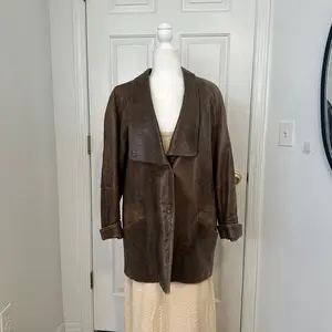 Vintage Brown Leather Jacket