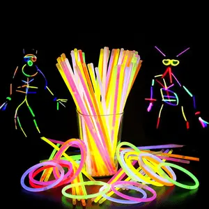 50 Piece Super Bright Fluorescent Bracelet and Necklace Set, Includes 50 Fluorescent Sticks + 50 Connectors, Advanced Night Glow Party Supplies
