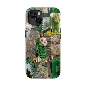 San Judas Tadeo Two-In-One Drop-Resistant Mobile Phone Case Protection, Shockproof For IPhone 17-12, Pro Max, Pro Plus, and Samsung S25 24 23 Safety Case