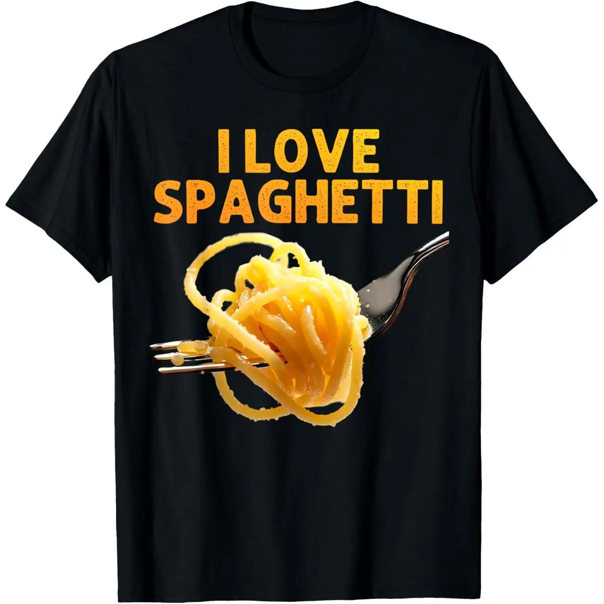 Spaghetti Art for Men Women Meatballs Pasta Lover Spaghetti T-Shirt Everyday Cotton T-Shirt