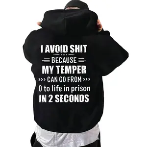 Men's "I Avoid Shit" Statement Hoodie - TikTok Shop Deal | Stand - out Streetwear Menswear Fashion