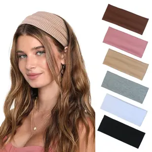 【Dealsforyou】5PCS Women’s Wide Ribbed Headbands Set for Makeup, Skincare, Sports & Daily Styling – Soft Stretch Hair Bands for Washing Face, Gym, Yoga & Hair Styling Accessories
