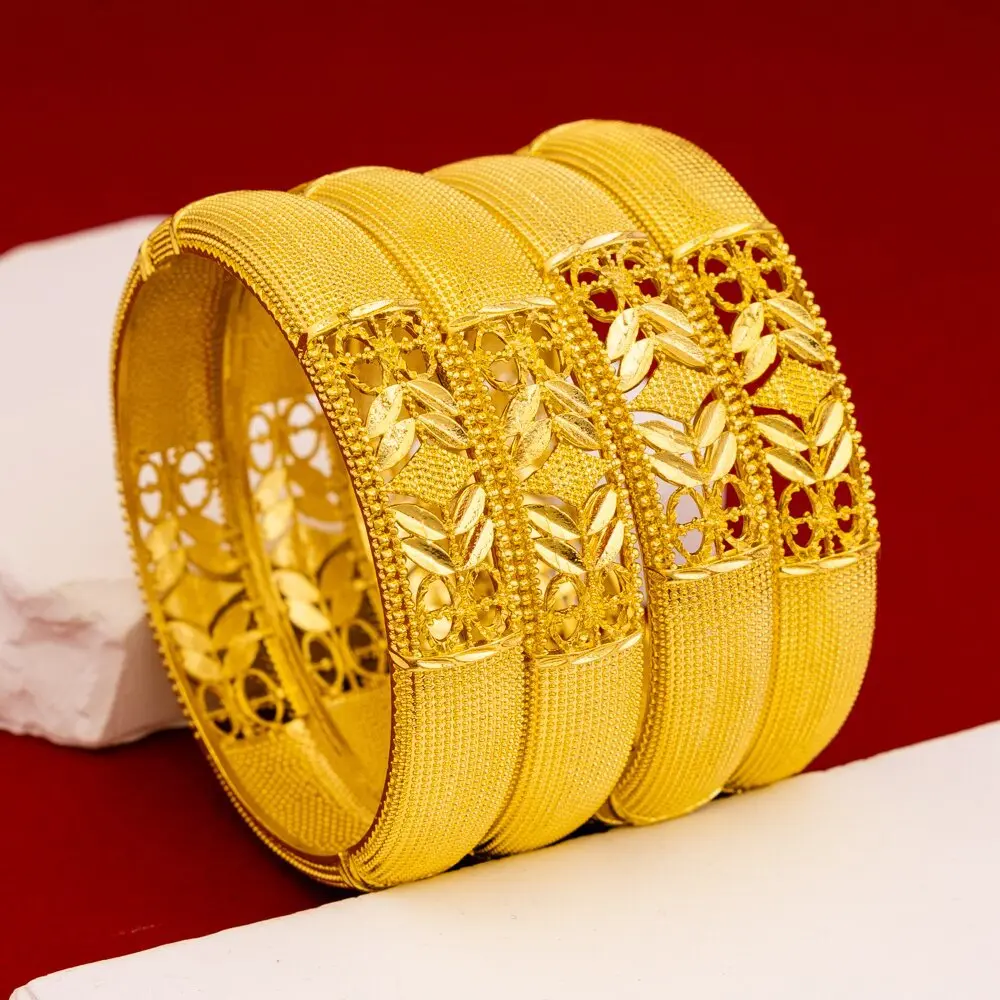 Affordable Filigree Gold Plated Wedding Jewelry Perfect Bridal Statement  Bangles For Your Big Day