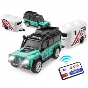1:64 Mini Alloy RC Monster Truck – LED Remote Control Off-Road Car, USB Rechargeable Toy for Kids