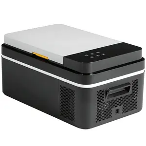 Portable Car Refrigerator, 21QT Single-Zone Electric Cooler for Vehicles, -4℉-68℉ Freezer Smart Control via Bluetooth with Car Battery Protection, Child Lock, 12/24V DC & 100-240V AC Powered